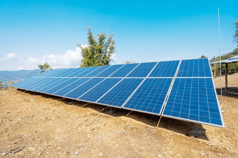 Newly installed mini-grid at Totokchingha village under Mon district.